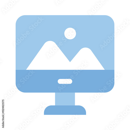 Get this amazing icon of landscape image in modern style