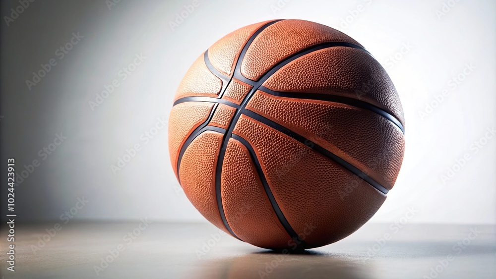 Low angle view of basketball ball on white background Low angle view of basketball ball on white background