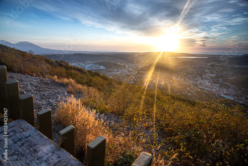 sunrise over  Petropavlosk-Kamchatsky