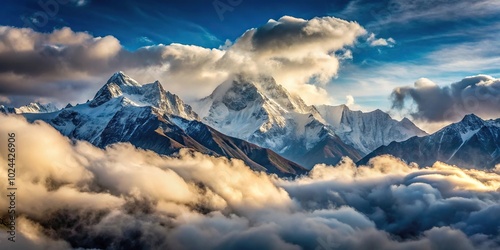 Low angle view of clouds over the Himalayan mountains