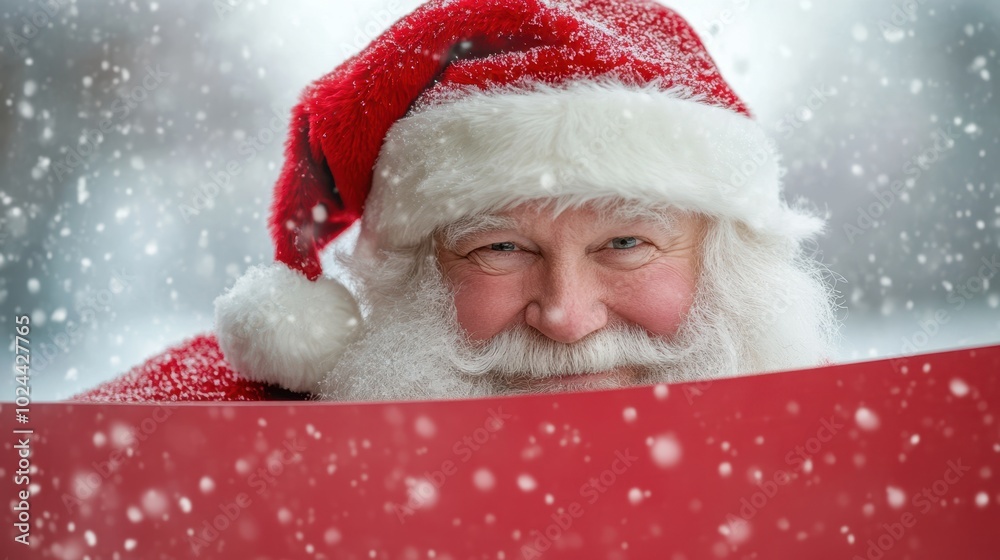 The Joyful Santa in Snow