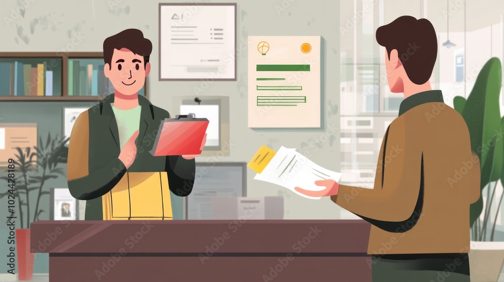 SEO consultant managing Google My Business, vector illustration focusing on improving local search presence SEO consultant managing Google My Business, vector illustration focusing on improving local search presence