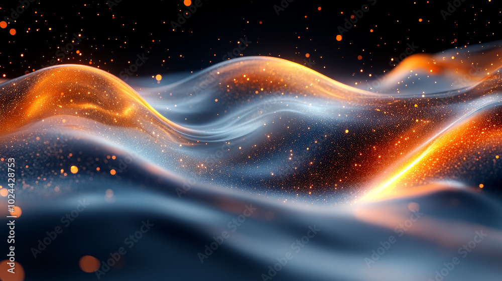 Obraz premium Abstract Gradient Fluorescent Fluid Background Water - Low Resolution Version 2