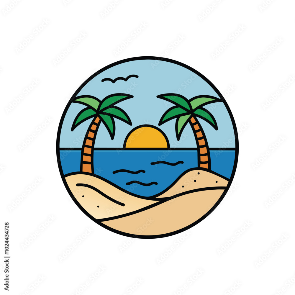 Obraz premium Beta logo and summer design