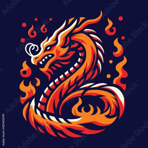 fire dragon vector.eps