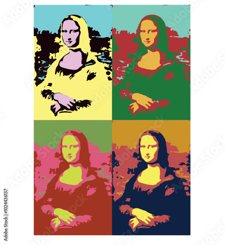 mona lisa in pop art style modern 