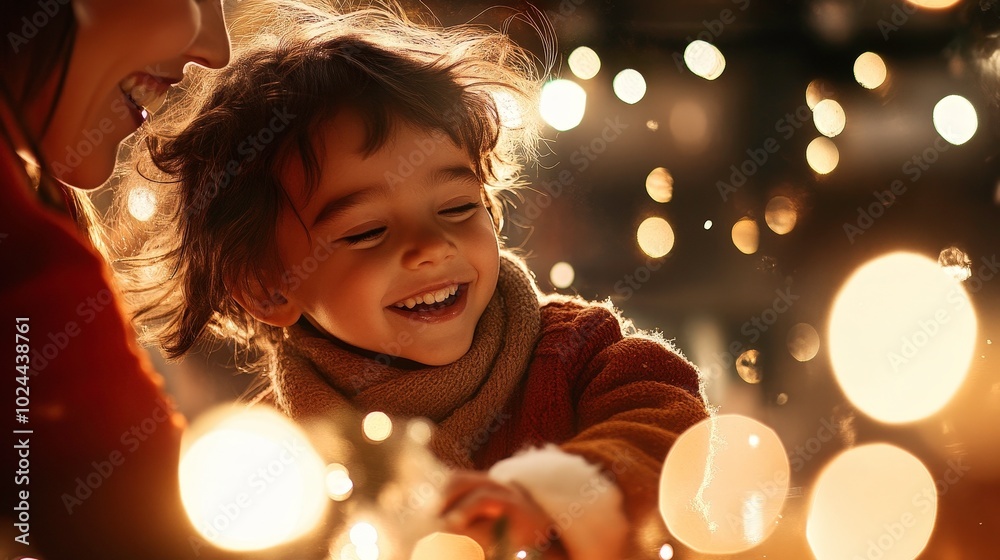 Joyful Family Experience at a Christmas Market: Festive Decorations, Santa, Reindeer, and Smiles Joyful Family Experience at a Christmas Market: Festive Decorations, Santa, Reindeer, and Smiles