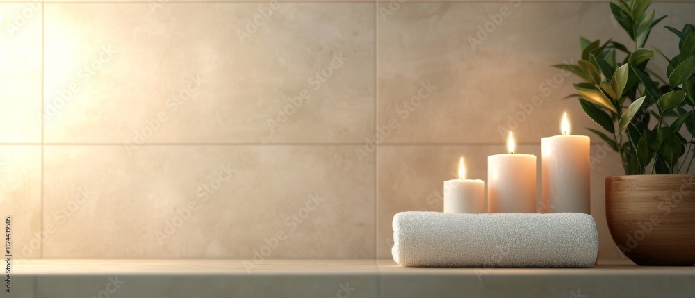 Serene Candlelit Spa Environment for Relaxation Serene Candlelit Spa Environment for Relaxation