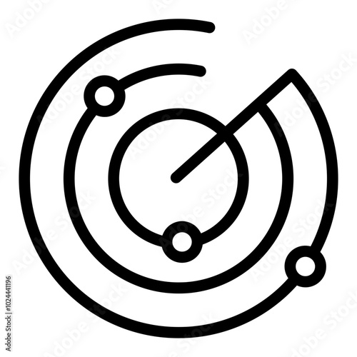 radar icon line style