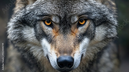 A stunning close-up of a wolf