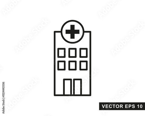 Hospital line icon. Hospital icon logo
