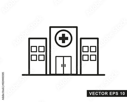 Hospital line icon. Hospital icon logo