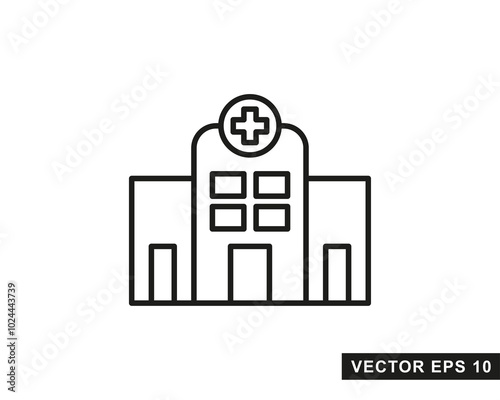 Hospital line icon. Hospital icon logo