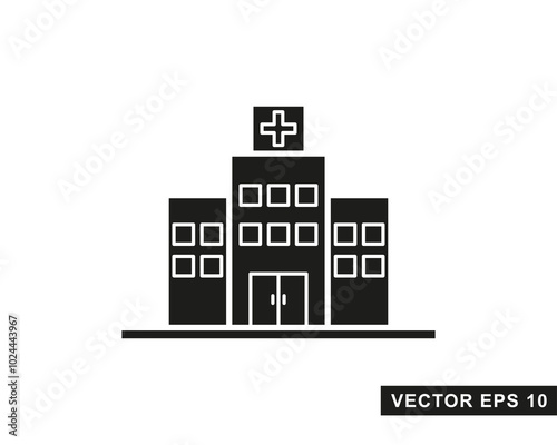 Hospital line icon. Hospital icon logo