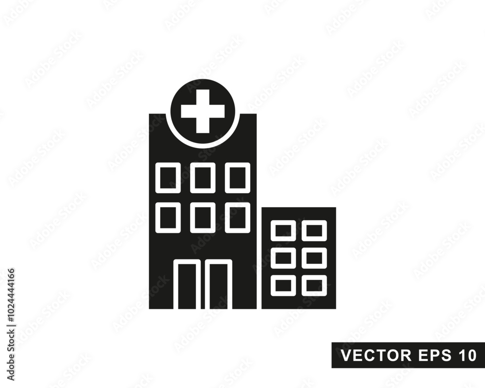Hospital line icon. Hospital icon logo Hospital line icon. Hospital icon logo