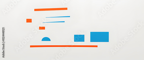 illustrazione con elementi geometrici a tema astratto surreale