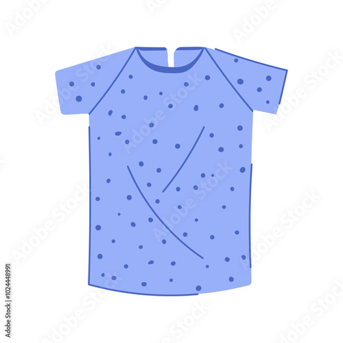 reusable hospital gown patient cartoon. surgery examination, privacy modesty, infection protection reusable hospital gown patient sign. isolated symbol vector illustration