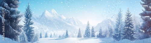 Enchanting Winter Wonderland: A Serene Snowy Landscape