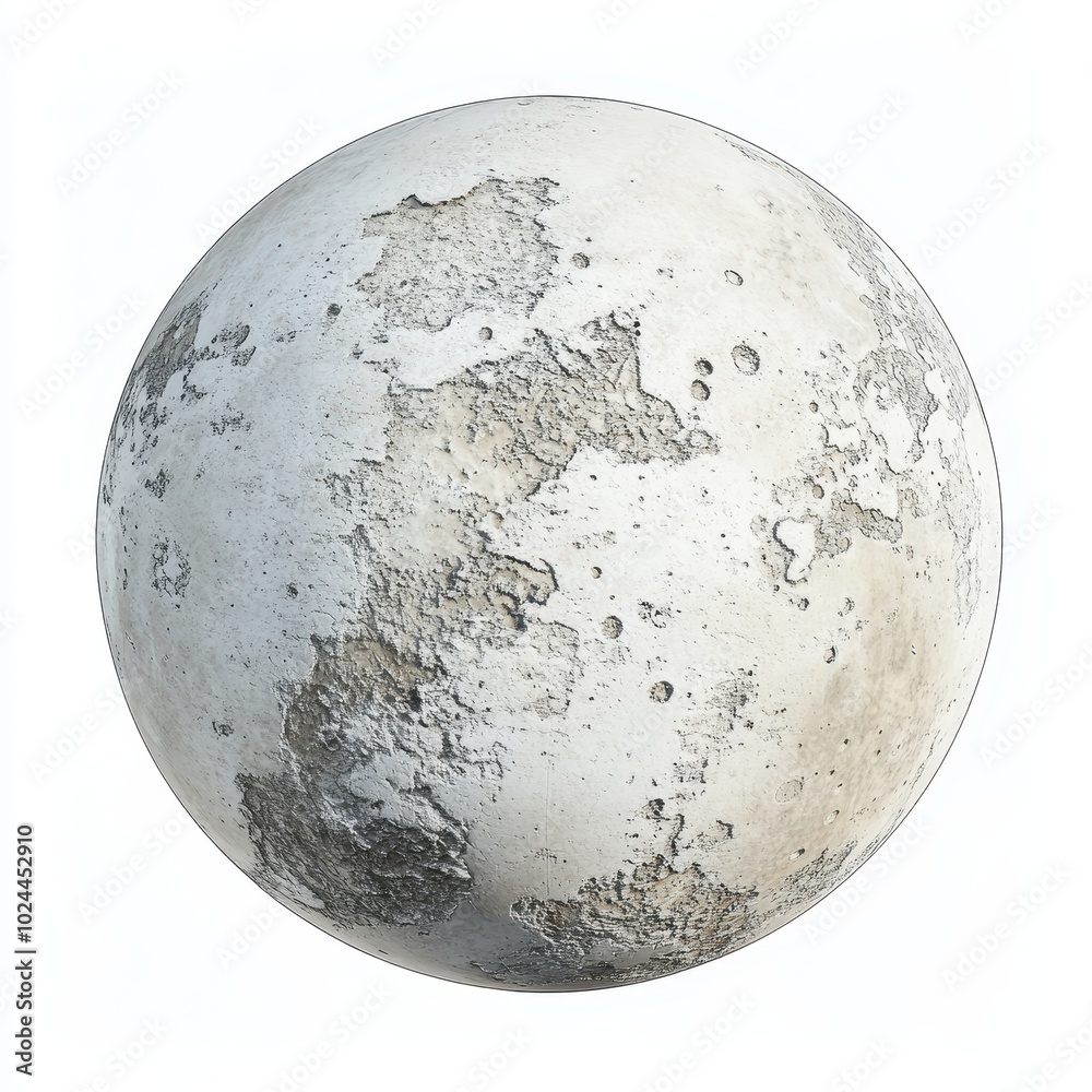 Fototapeta premium A textured sphere resembling a celestial body, likely representing a planet or moon.
