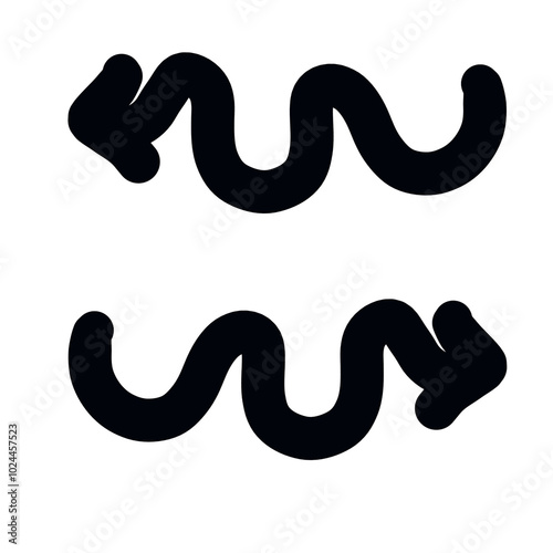 Hand drawn rotating direction arrow.