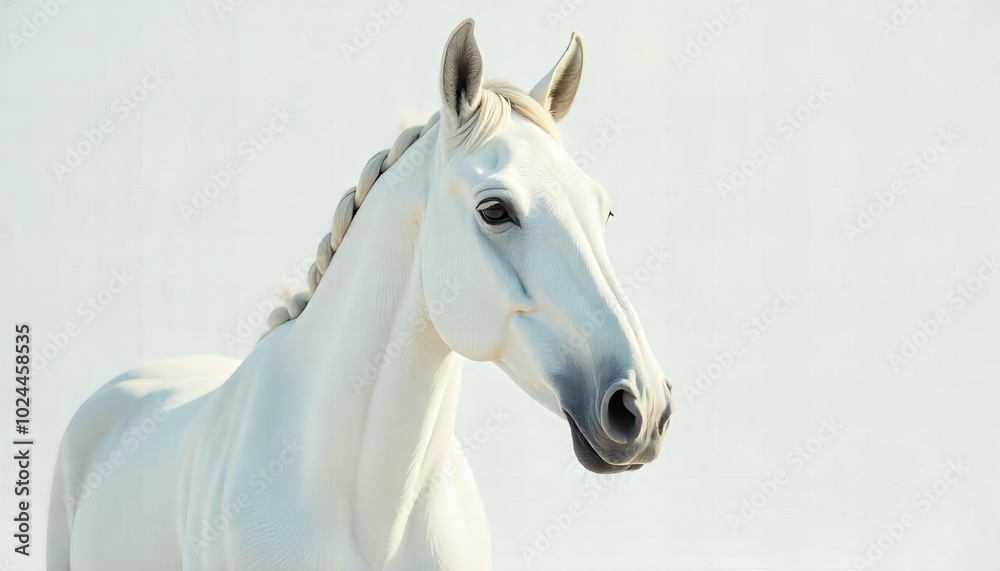 Obraz premium White Horse in Focus