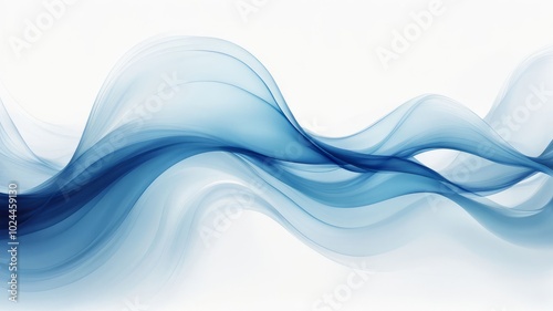 Wallpaper Mural Abstract blue wave vector design with flowing lines and smooth curves, ideal for backdrop or wallpaper Torontodigital.ca