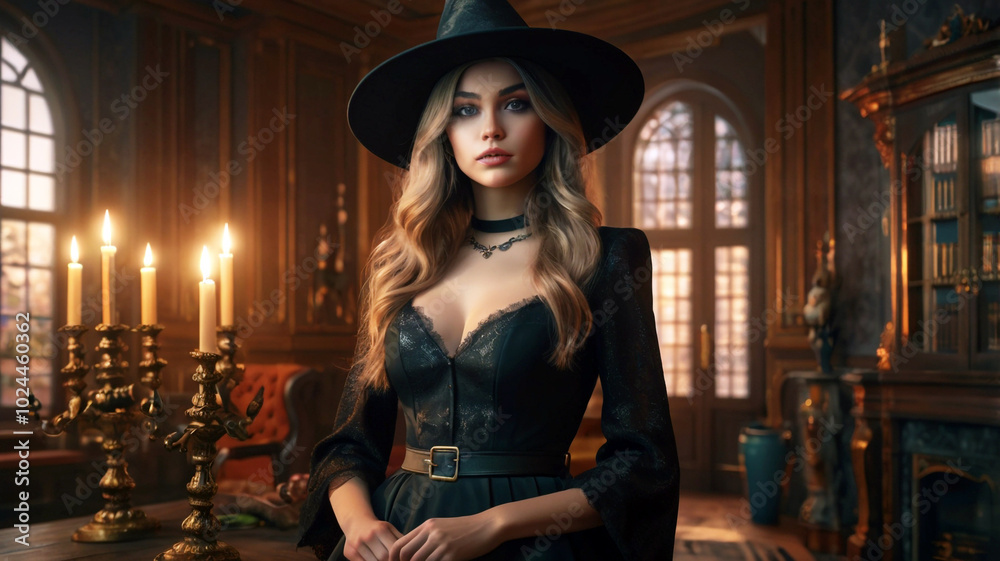 A Modern Witch Embraces Halloween in Style. A Modern Witch Embraces Halloween in Style.