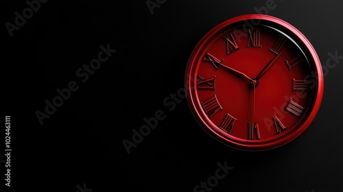 Wallpaper Mural Crimson Timepiece on Shadowy Background Torontodigital.ca