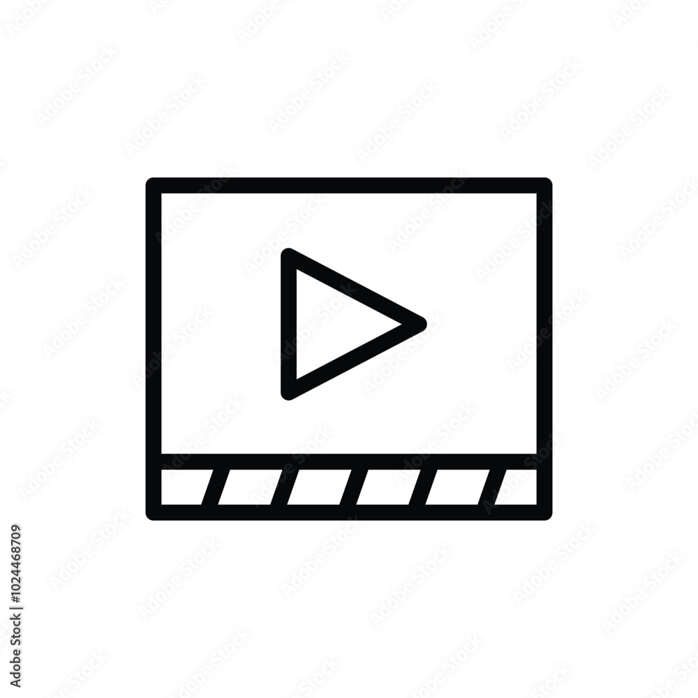 Video icon logo design template isolated illustration Video icon logo design template isolated illustration