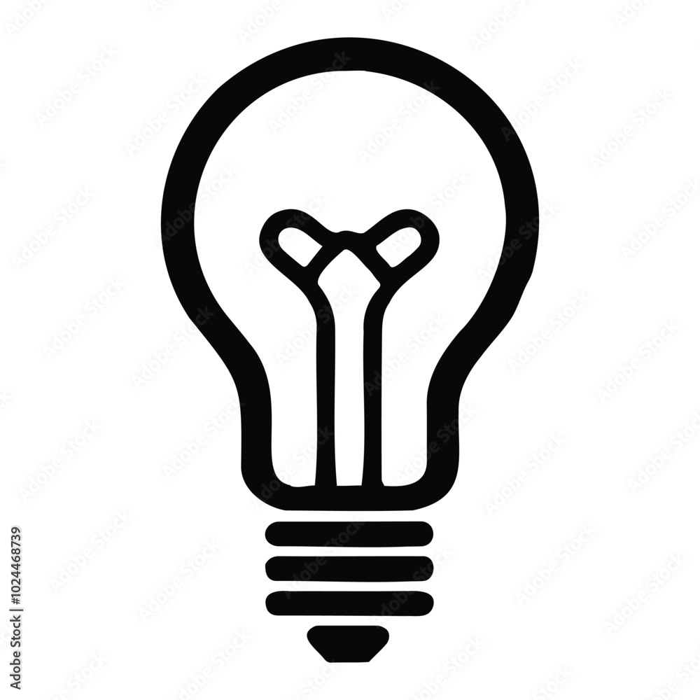 Bulb vector art design outline. Bulb vector art design outline.