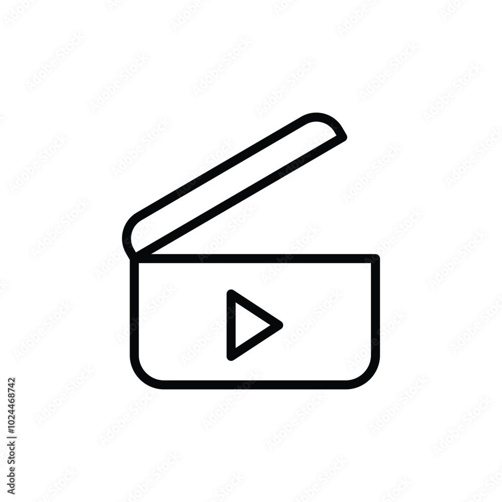 Video icon logo design template isolated illustration Video icon logo design template isolated illustration