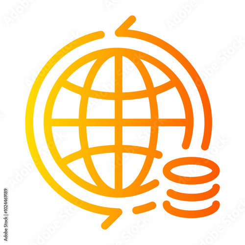 globalization Line Gradient Icon