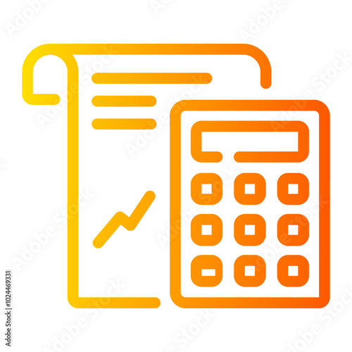 accounting Line Gradient Icon