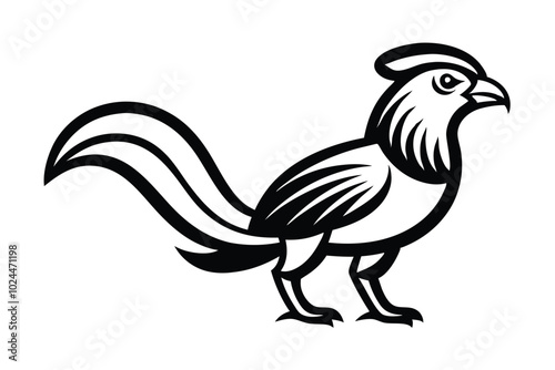 Solid color Quetzal animal vector design