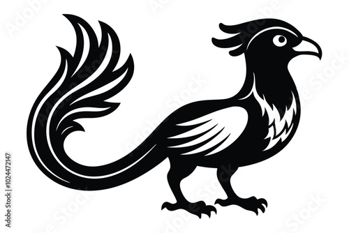 Solid color Quetzal animal vector design