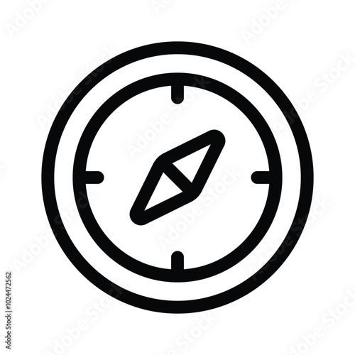 Take a look at this amazing icon of compass in modern style