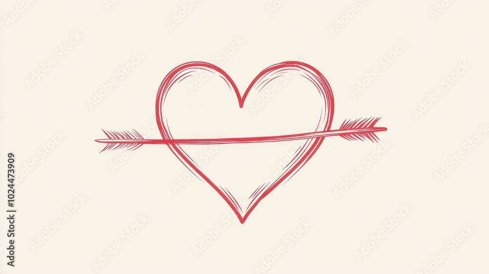 Minimalist Heart and Arrow Logo Design Minimalist Heart and Arrow Logo Design