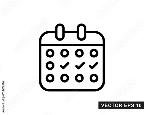 Calendar Icon isolated symbol