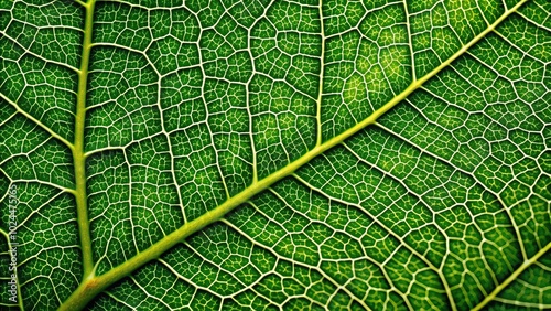 Macro close-up of a tree leaf showing intricate venation patterns