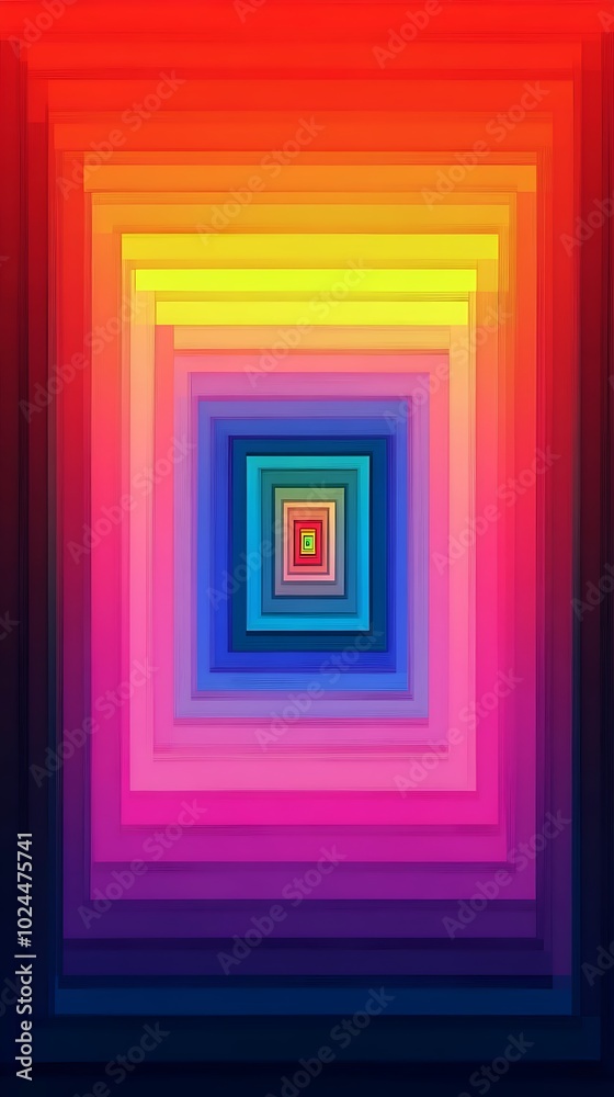 Abstract Rainbow Square Pattern with Gradient Colors. Abstract Rainbow Square Pattern with Gradient Colors.