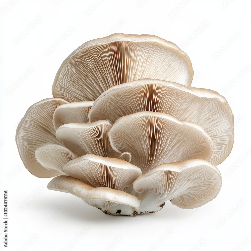 3D Illustration of Oyster Mushroom 3D Illustration of Oyster Mushroom