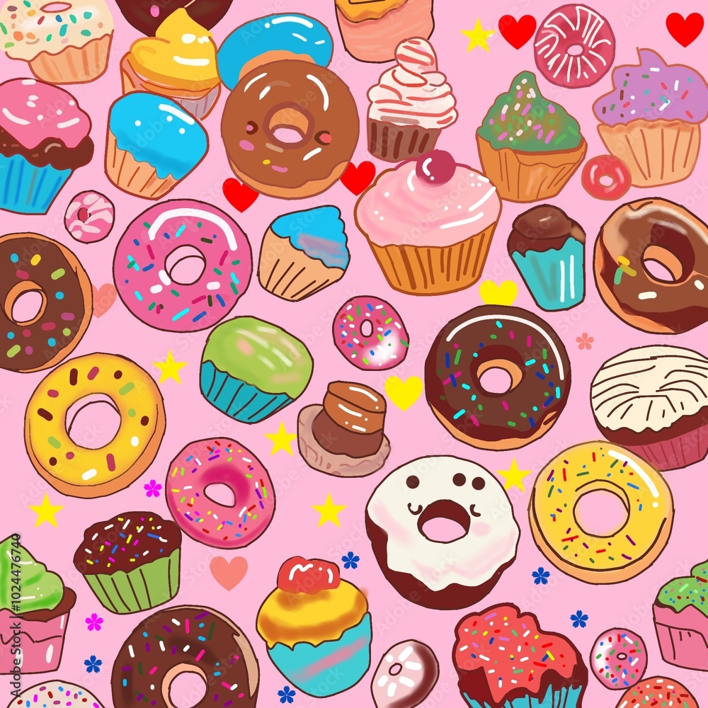 seamless pattern with sweets seamless pattern with sweets
