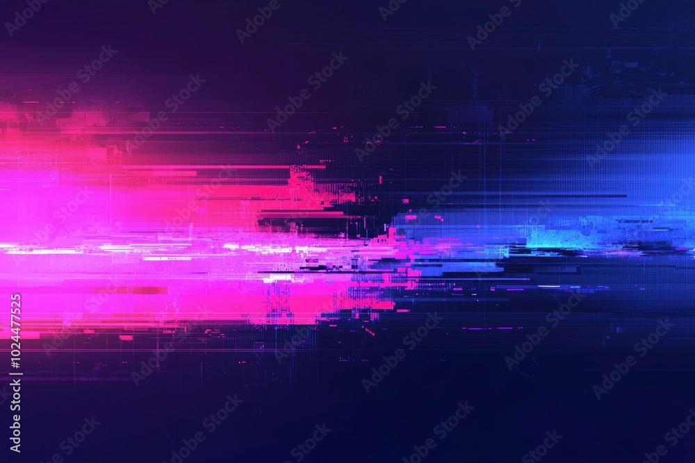 Abstract Glitch Art Background with Pink and Blue Hues Abstract Glitch Art Background with Pink and Blue Hues