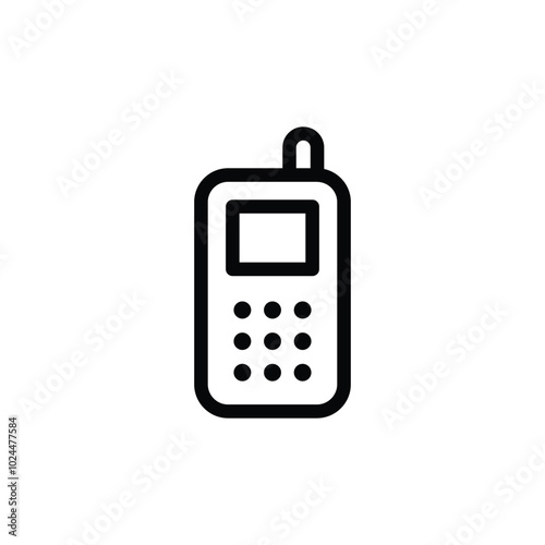 Beautifully designed icon of mobile phone in trendy style