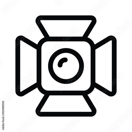 An icon of camera light, ready to use vector