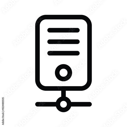 Visually perfect icon of database management in modern style