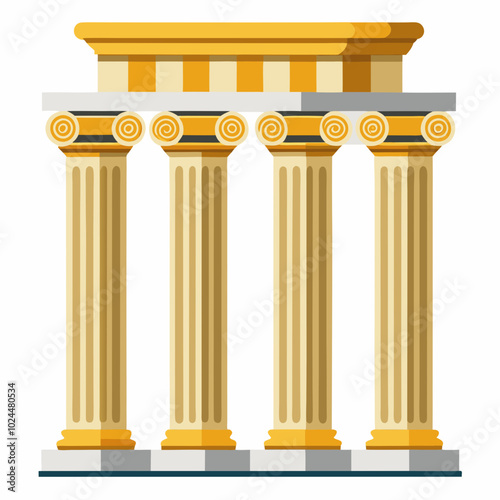 decorative pillars vector illustration on a white background

