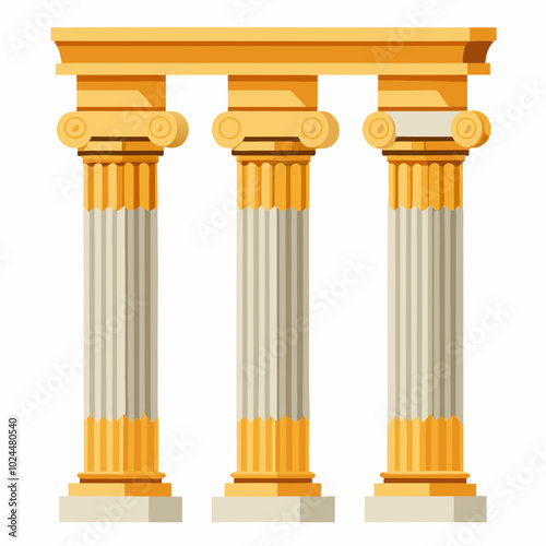 decorative pillars vector illustration on a white background

