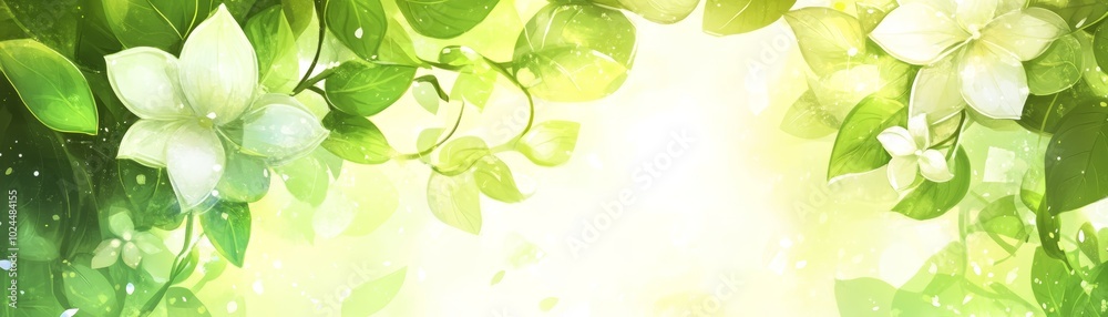 Vibrant green leaves background, a closeup of nature's lush beauty Vibrant green leaves background, a closeup of nature's lush beauty