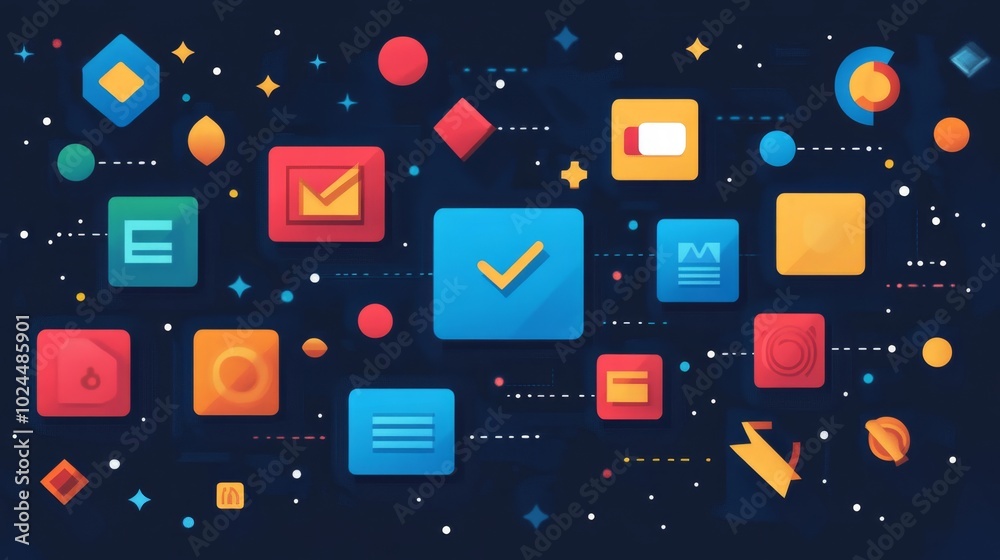 Abstract Colorful Icons. Abstract Colorful Icons.
